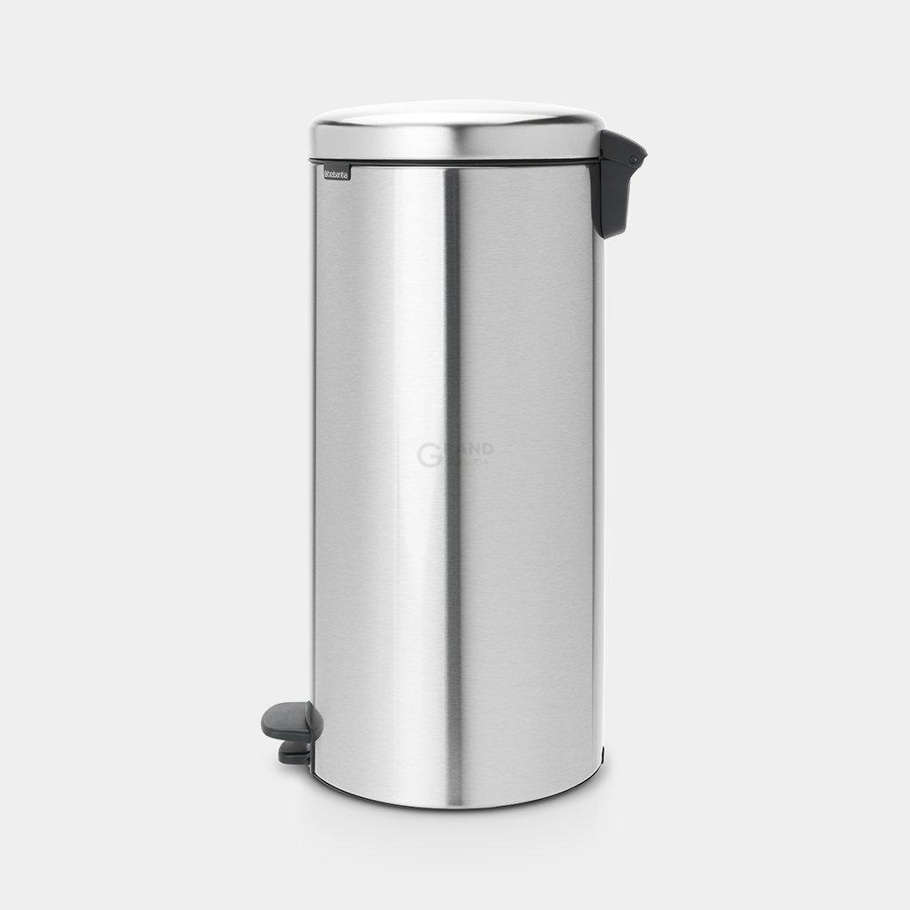 Brabantia Сміттєвий бак з педаллю 30 л безшумний матова сталь із захистом від відбитків пальців NewIcon | https://grandposuda.com.ua