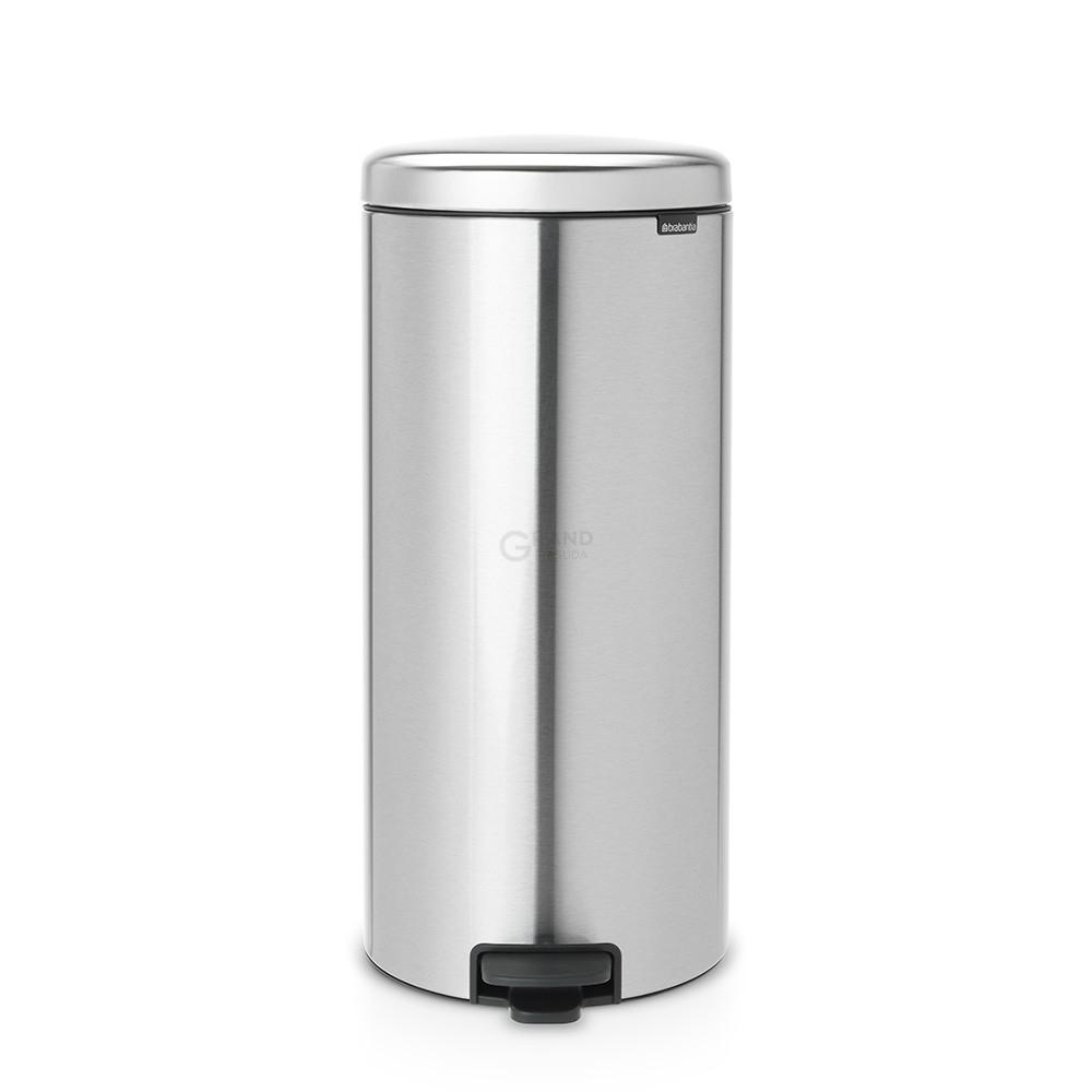 Brabantia Сміттєвий бак з педаллю 30 л безшумний матова сталь із захистом від відбитків пальців NewIcon | https://grandposuda.com.ua