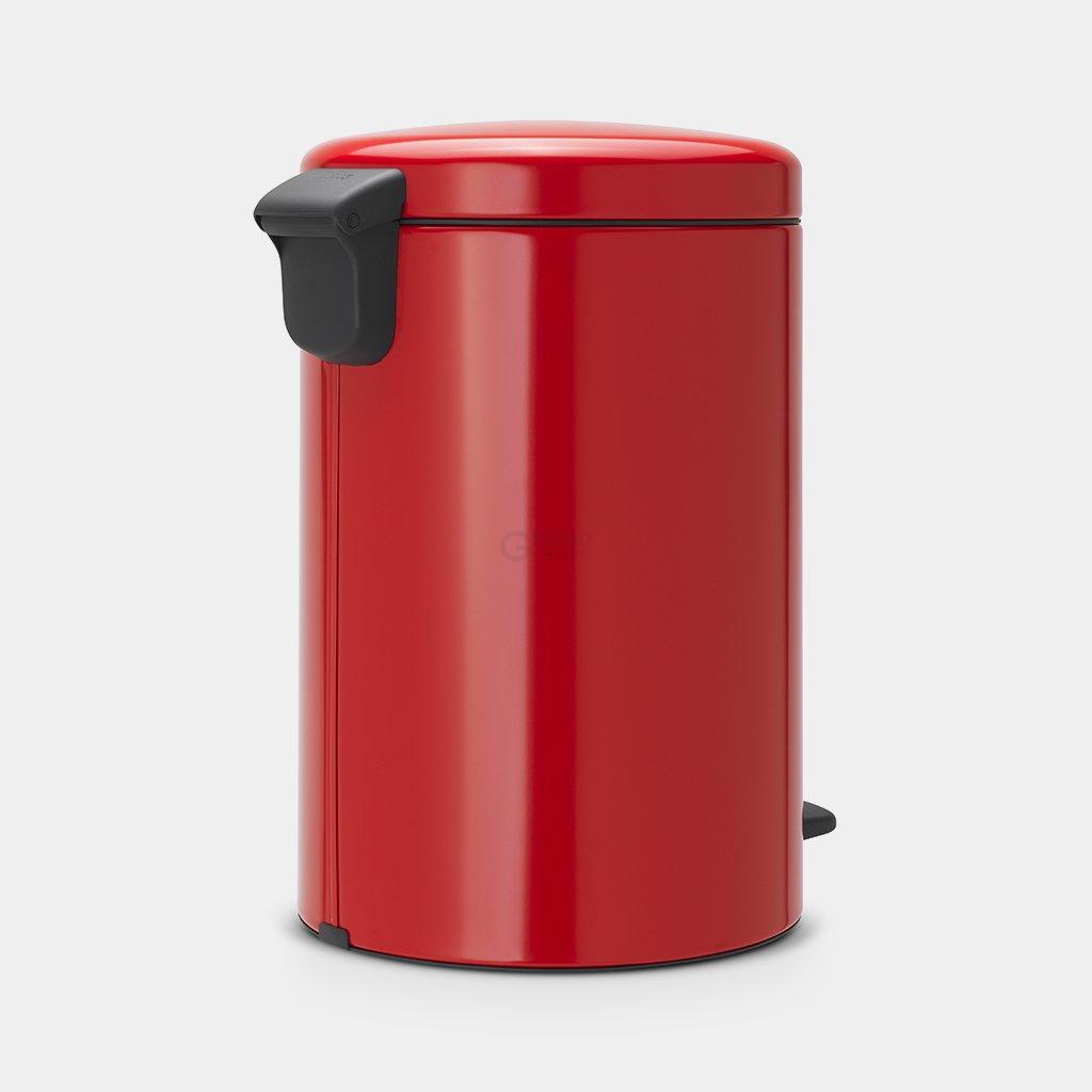 Brabantia Сміттєвий бак з педаллю 20 л безшумний червоний NewIcon | https://grandposuda.com.ua