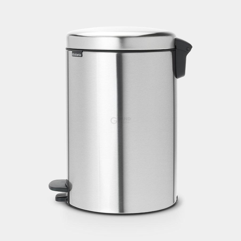 Brabantia Сміттєвий бак з педаллю 20 л безшумний сталевий глянсовий із захистом від відбитків пальців NewIcon | https://grandposuda.com.ua
