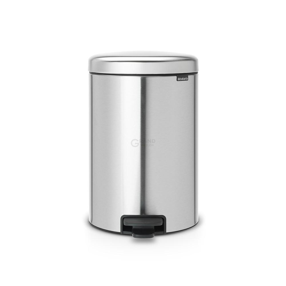 Brabantia Сміттєвий бак з педаллю 20 л безшумний сталевий глянсовий із захистом від відбитків пальців NewIcon | https://grandposuda.com.ua