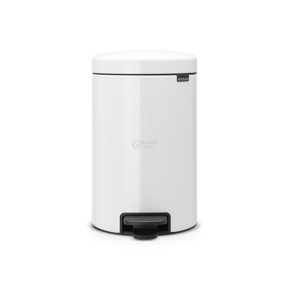 Brabantia Сміттєвий бак з педаллю 12 л безшумний білий NewIcon | https://grandposuda.com.ua