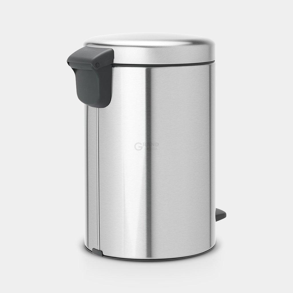 Brabantia Сміттєвий бак з педаллю 12 л безшумний сталевий матовий з захистом від відбитків пальців NewIcon | https://grandposuda.com.ua