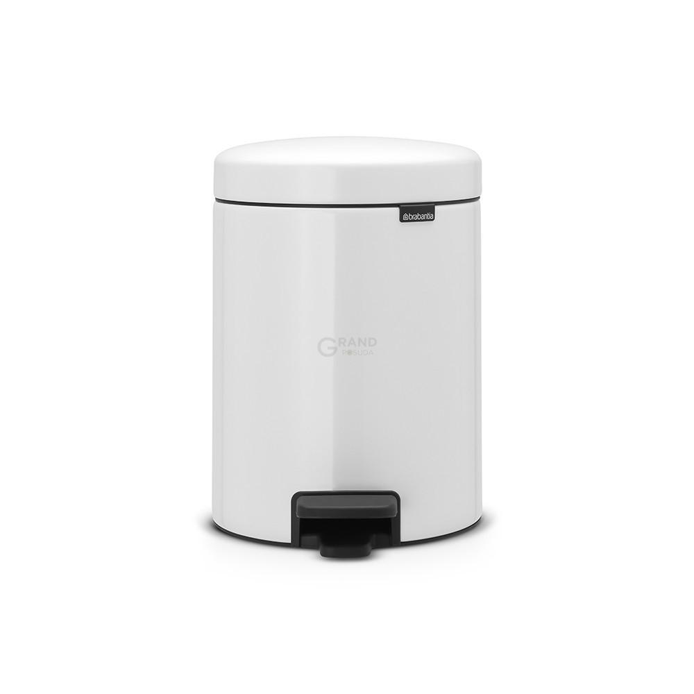 Brabantia Сміттєвий бак з педаллю 5 л безшумний білий NewIcon | https://grandposuda.com.ua