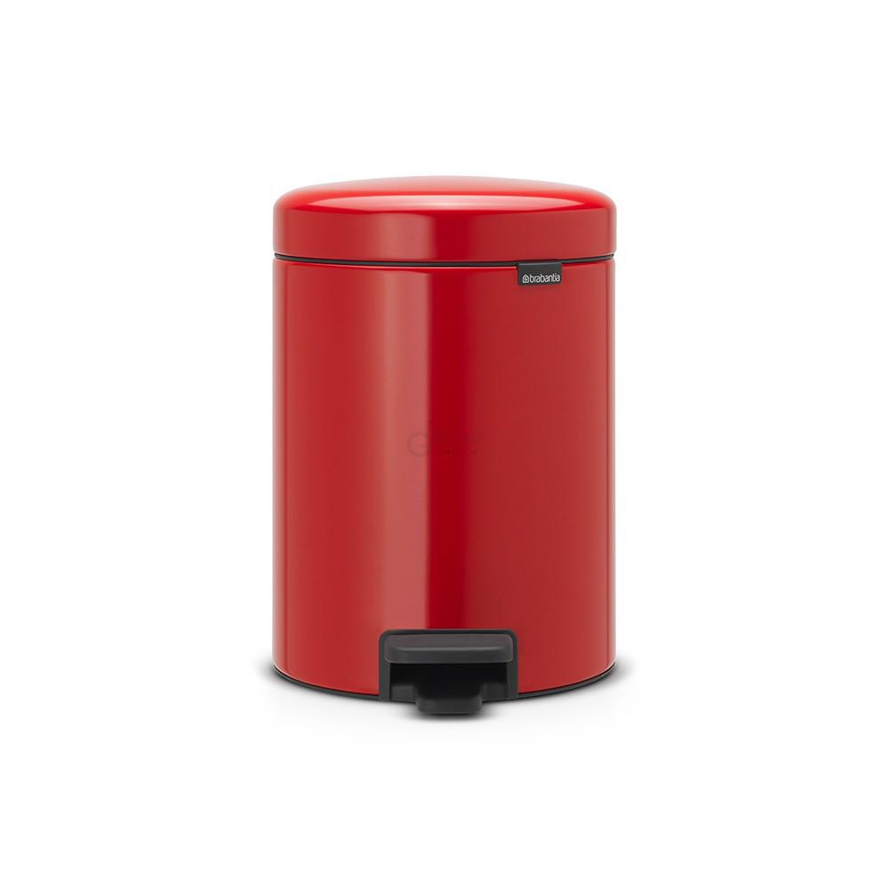 Brabantia Сміттєвий бак з педаллю 5л безшумний червоний NewIcon | https://grandposuda.com.ua