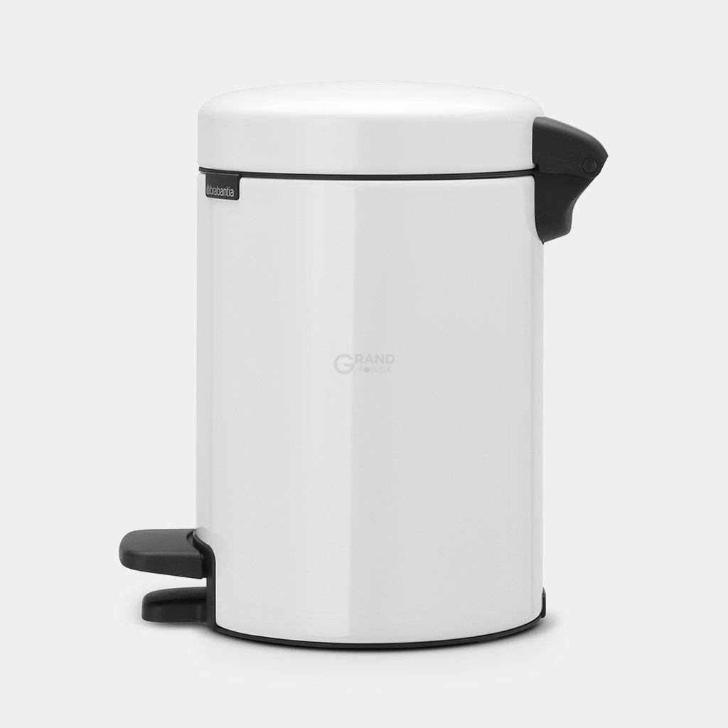 Brabantia Сміттєвий бак з педаллю 3 л безшумний білий NewIcon | https://grandposuda.com.ua