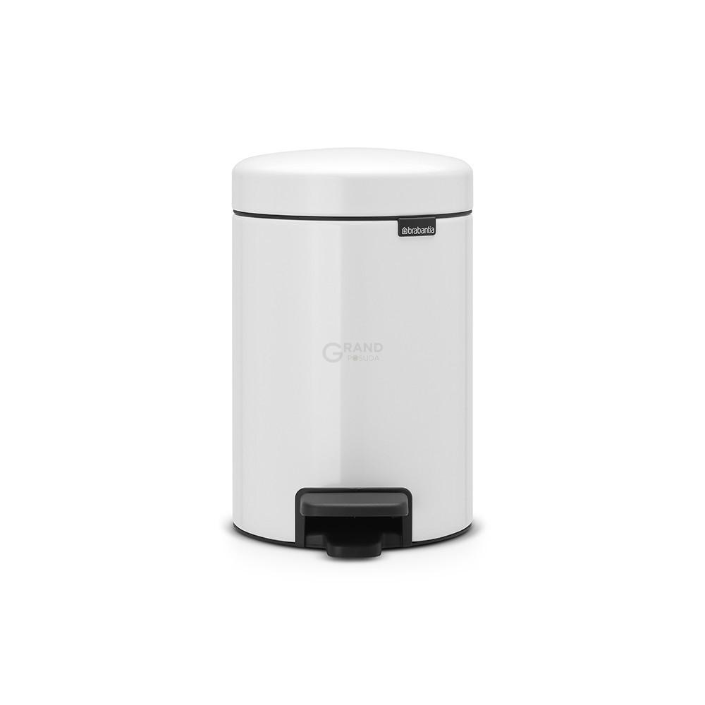 Brabantia Сміттєвий бак з педаллю 3 л безшумний білий NewIcon | https://grandposuda.com.ua