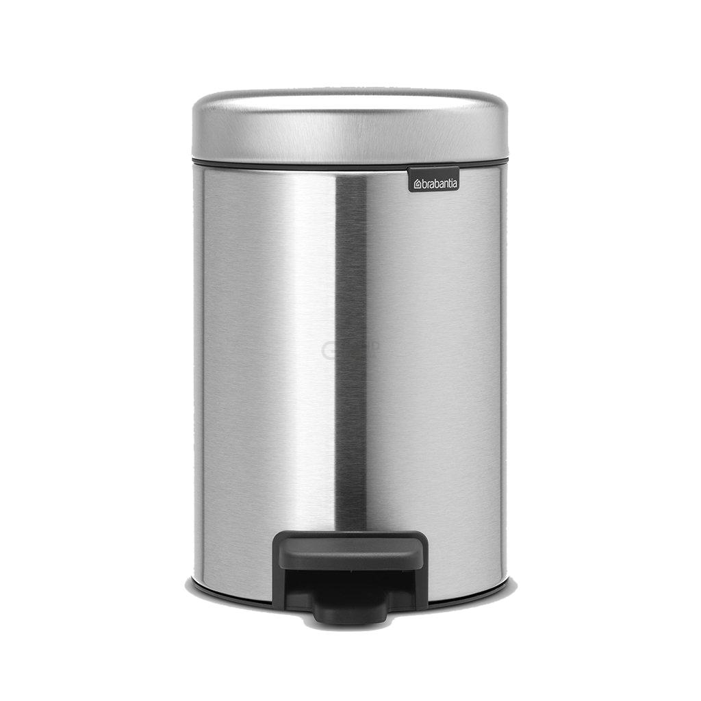 Brabantia Сміттєвий бак з педаллю 3 л безшумний матова сталь NewIcon | https://grandposuda.com.ua