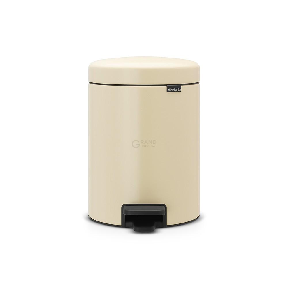 Brabantia Сміттєвий бак з педаллю 5 л безшумний мигдальний NewIcon | https://grandposuda.com.ua