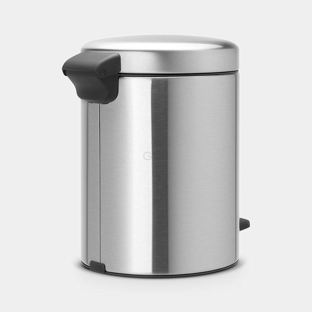 Brabantia Сміттєвий бак з педаллю 5 л безшумний сталевий матовий NewIcon | https://grandposuda.com.ua