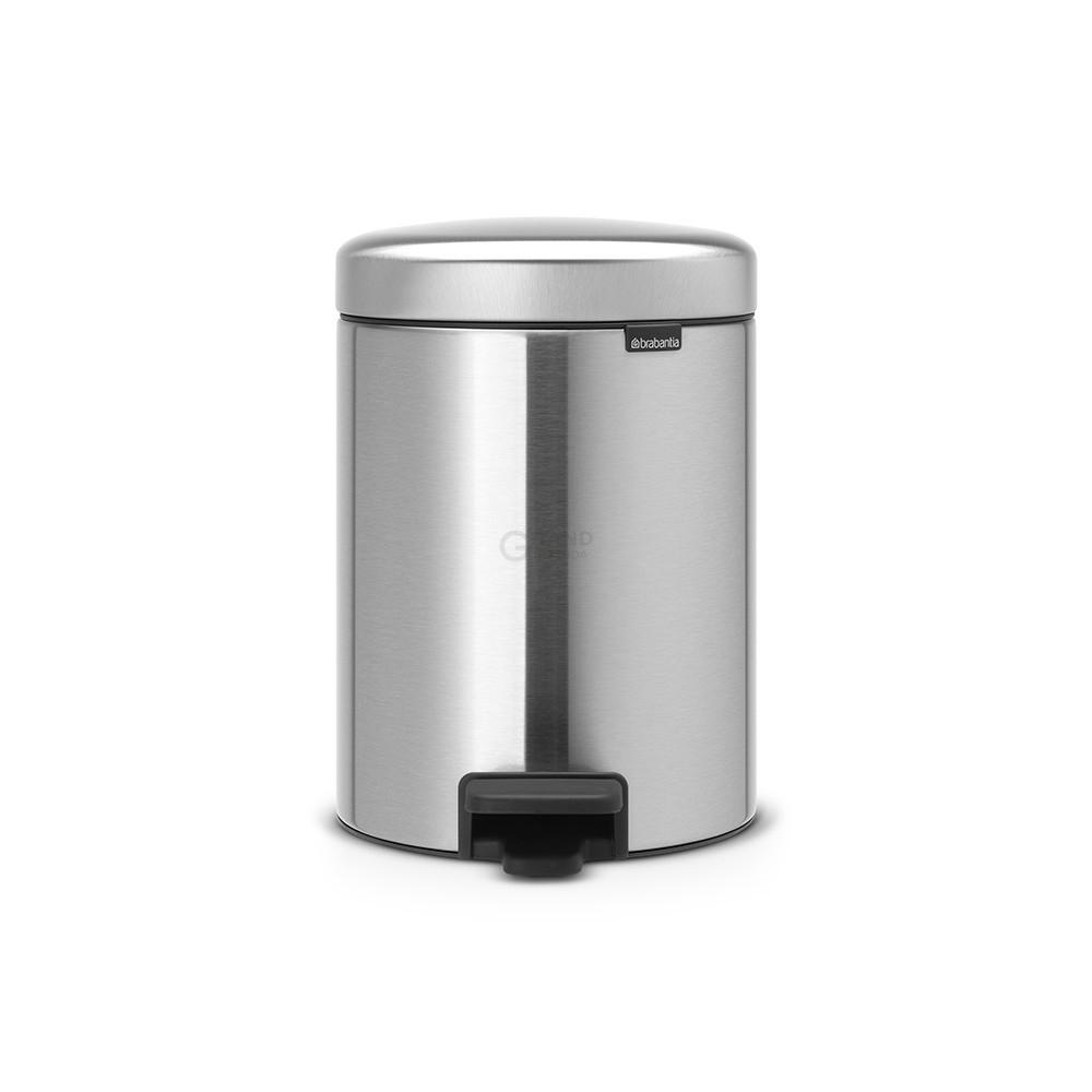 Brabantia Сміттєвий бак з педаллю 5 л безшумний сталевий матовий NewIcon | https://grandposuda.com.ua
