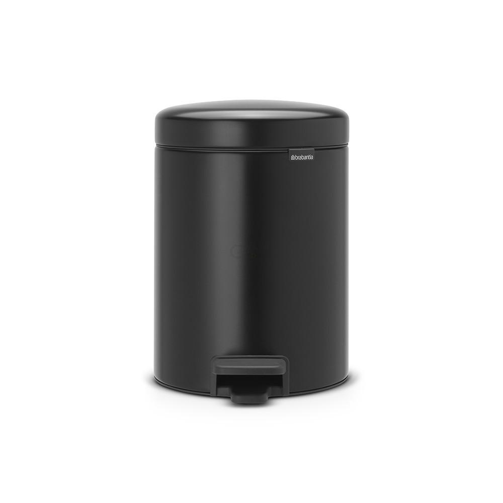 Brabantia Сміттєвий бак з педаллю 5 л безшумний чорний матовий NewIcon | https://grandposuda.com.ua
