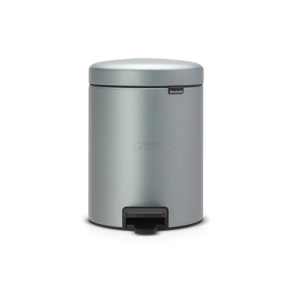 Brabantia Сміттєвий бак з педаллю 5 л безшумний мятний металік NewIcon | https://grandposuda.com.ua