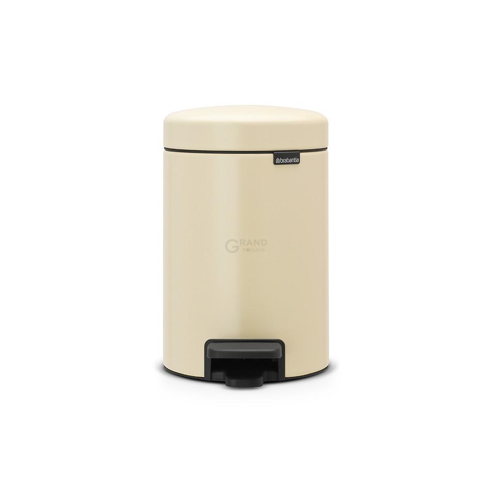 Brabantia Сміттєвий бак з педаллю 3 л безшумний мигдальний NewIcon | https://grandposuda.com.ua