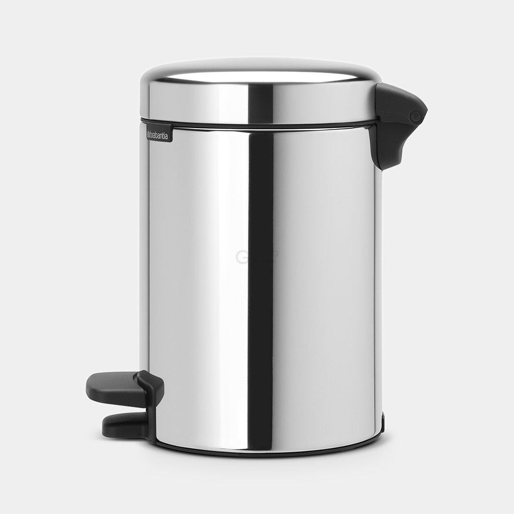 Brabantia Сміттєвий бак з педаллю 3 л безшумний сталевий глянсовий NewIcon | https://grandposuda.com.ua