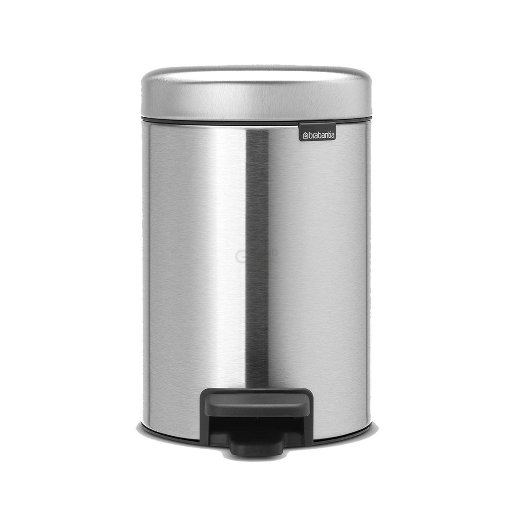 Brabantia Сміттєвий бак з педаллю 3 л безшумний сталевий матовий NewIcon | https://grandposuda.com.ua