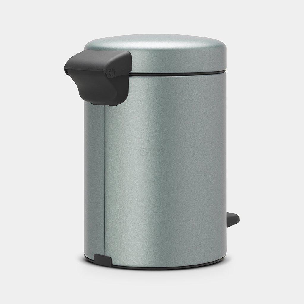 Brabantia Сміттєвий бак з педаллю 3 л безшумний мятний металік NewIcon | https://grandposuda.com.ua