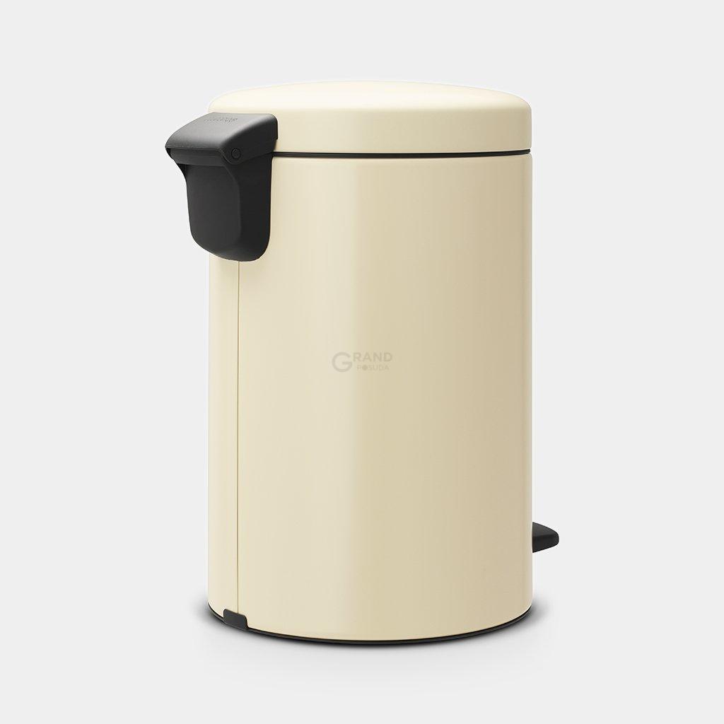 Brabantia Сміттєвий бак з педаллю 12 л безшумний мигдальний NewIcon | https://grandposuda.com.ua