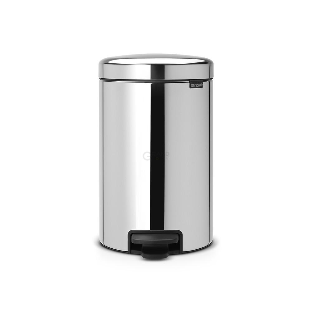 Brabantia Сміттєвий бак з педаллю 12 л безшумний сталевий глянсовий NewIcon | https://grandposuda.com.ua