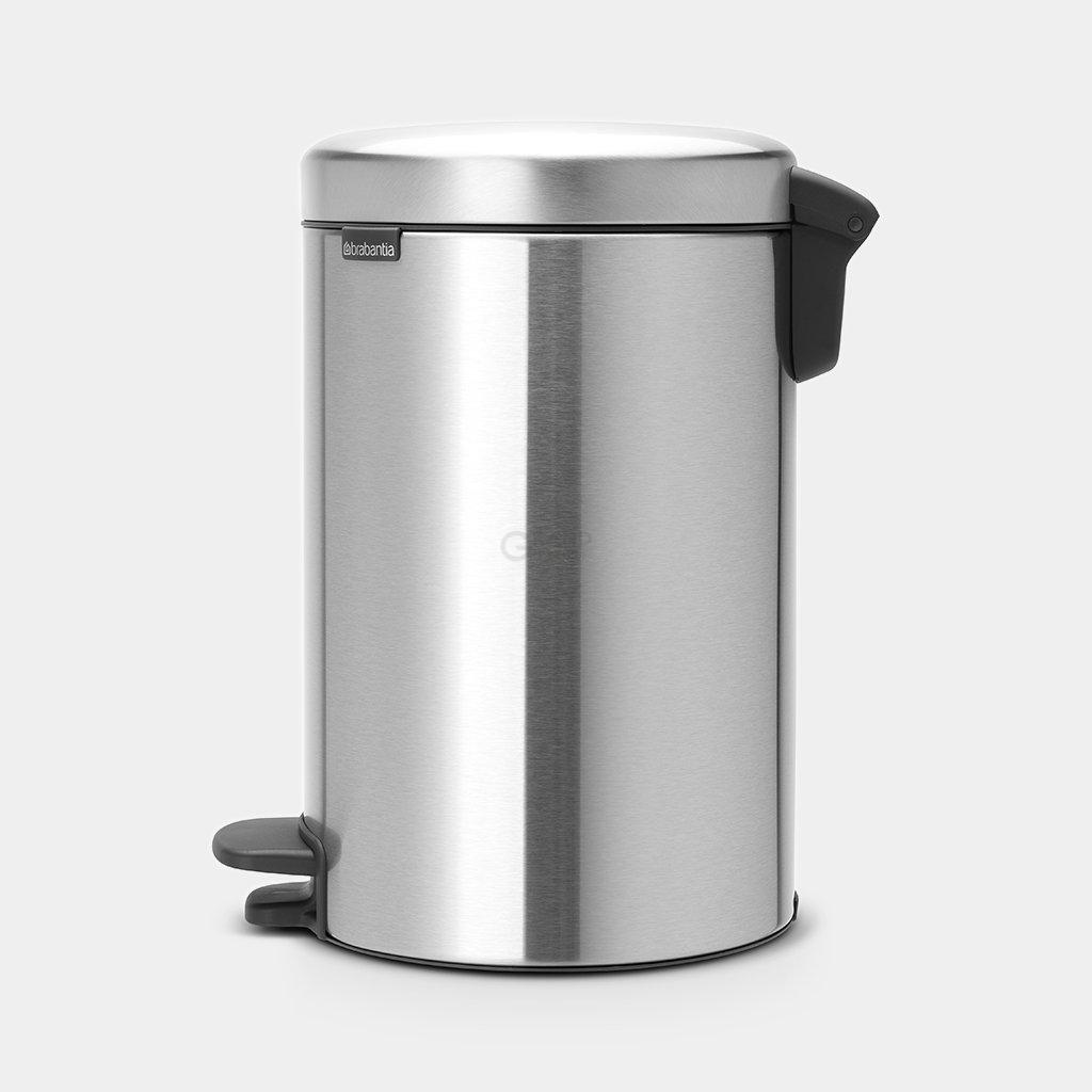 Brabantia Сміттєвий бак з педаллю 12 л безшумний сталевий матовий NewIcon | https://grandposuda.com.ua