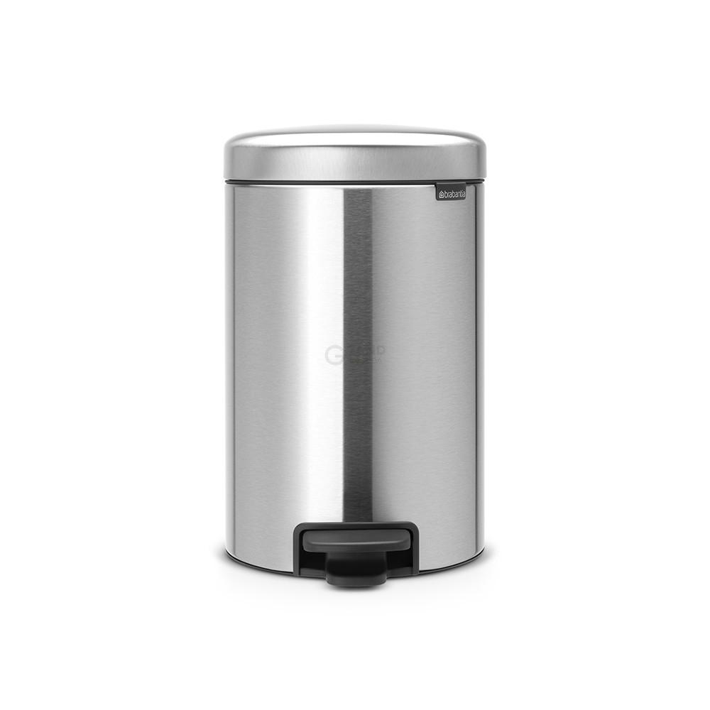Brabantia Сміттєвий бак з педаллю 12 л безшумний сталевий матовий NewIcon | https://grandposuda.com.ua