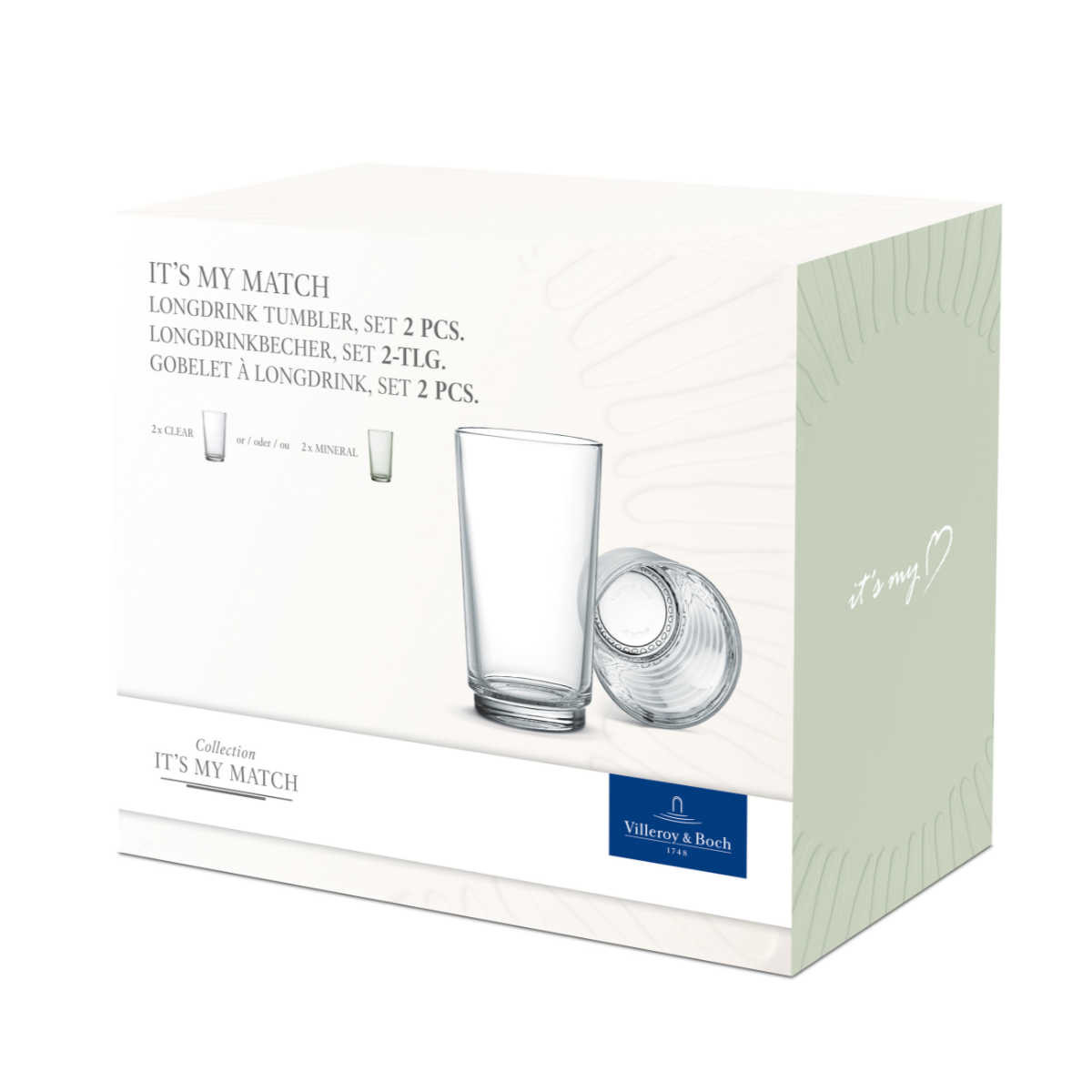 Villeroy & Boch Стаканы для лонгдринков 410 мл, 2 предмета It's my match | https://grandposuda.com.ua