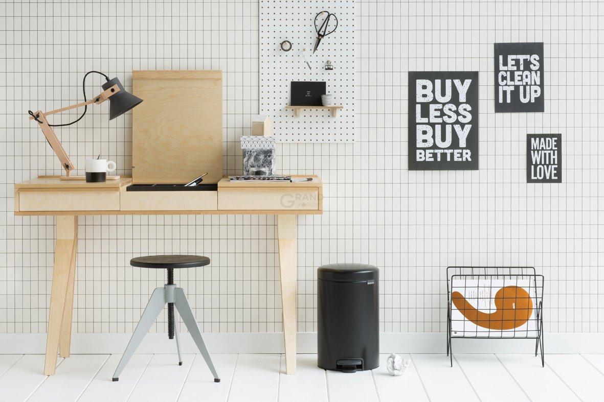 Brabantia Сміттєвий бак з педаллю 12 л безшумний чорний матовий NewIcon | https://grandposuda.com.ua