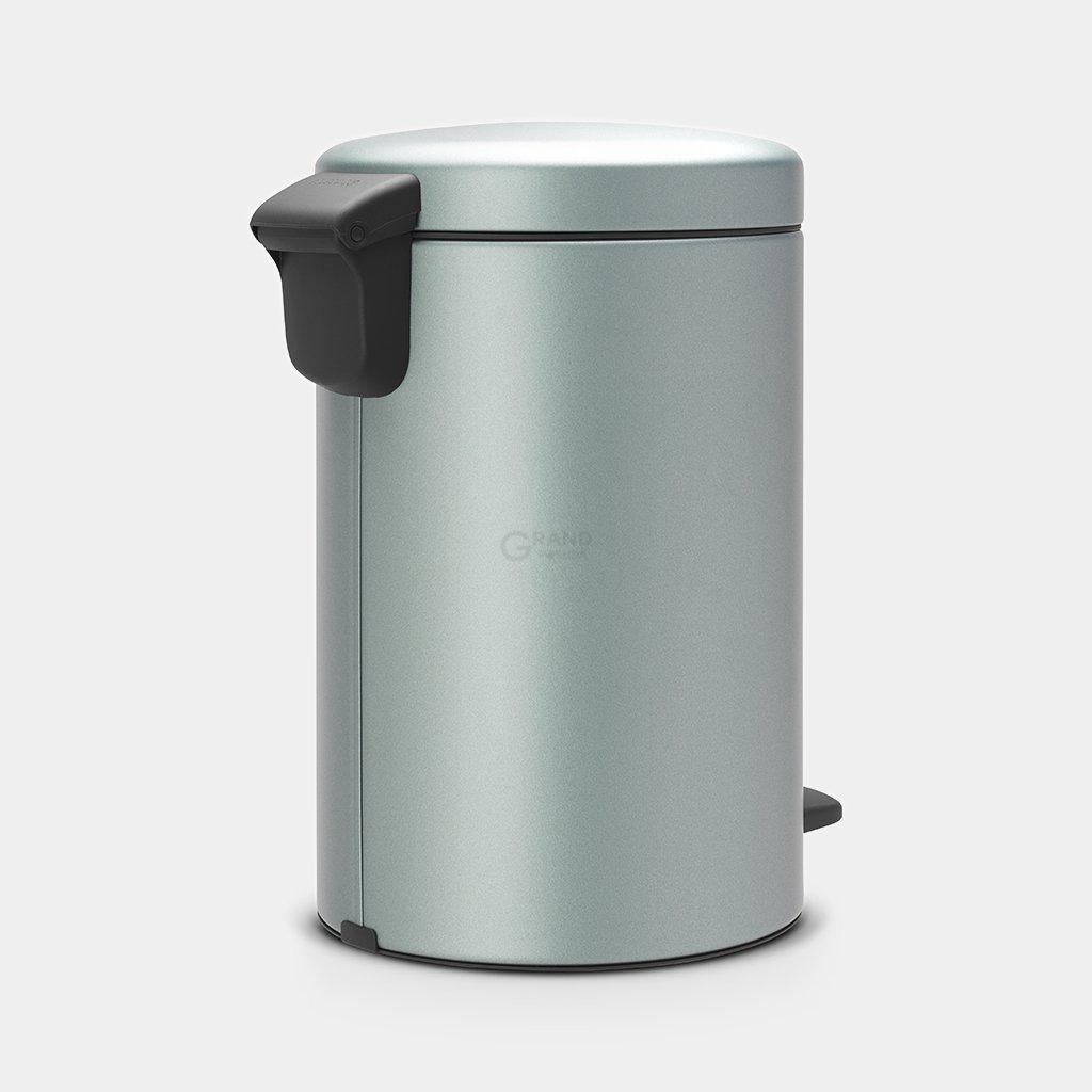 Brabantia Сміттєвий бак з педаллю 12 л безшумний мятний металік NewIcon | https://grandposuda.com.ua