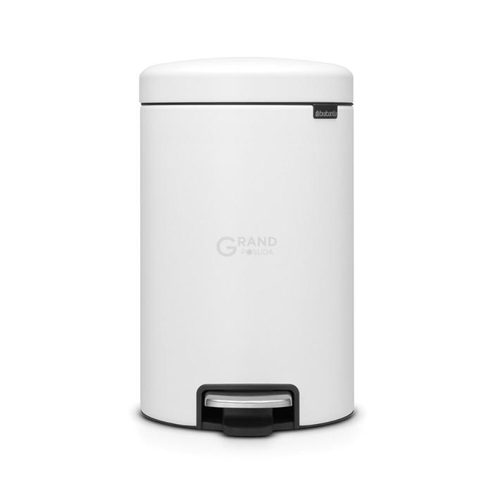 Brabantia Сміттєвий бак з педаллю 12 л безшумний мінерально-білий NewIcon | https://grandposuda.com.ua