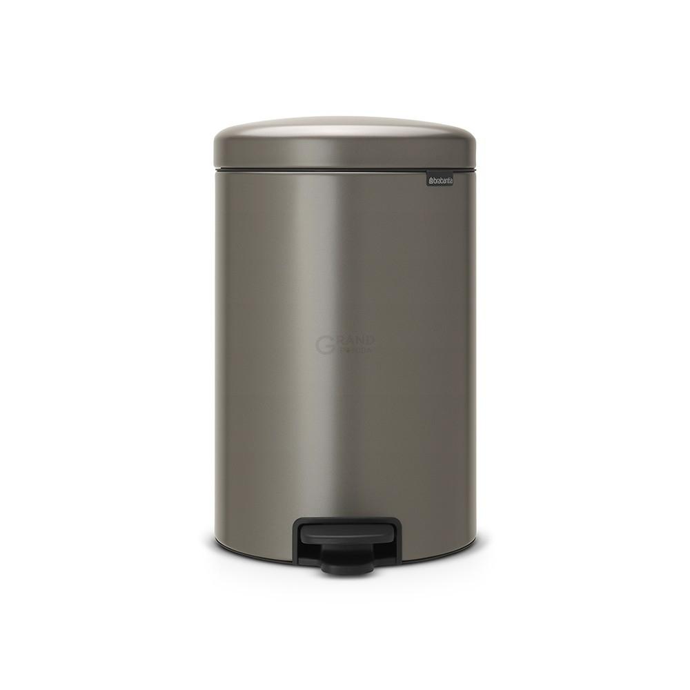 Brabantia Сміттєвий бак з педаллю 20 л безшумний платиновий NewIcon | https://grandposuda.com.ua