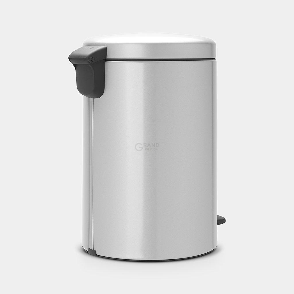Brabantia Сміттєвий бак з педаллю 20 л безшумний сірий металік NewIcon | https://grandposuda.com.ua