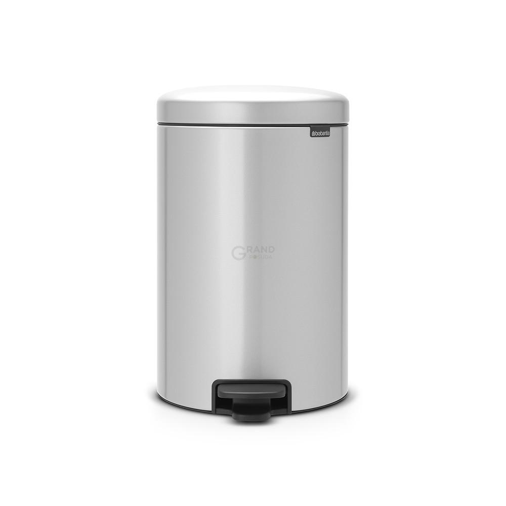 Brabantia Сміттєвий бак з педаллю 20 л безшумний сірий металік NewIcon | https://grandposuda.com.ua