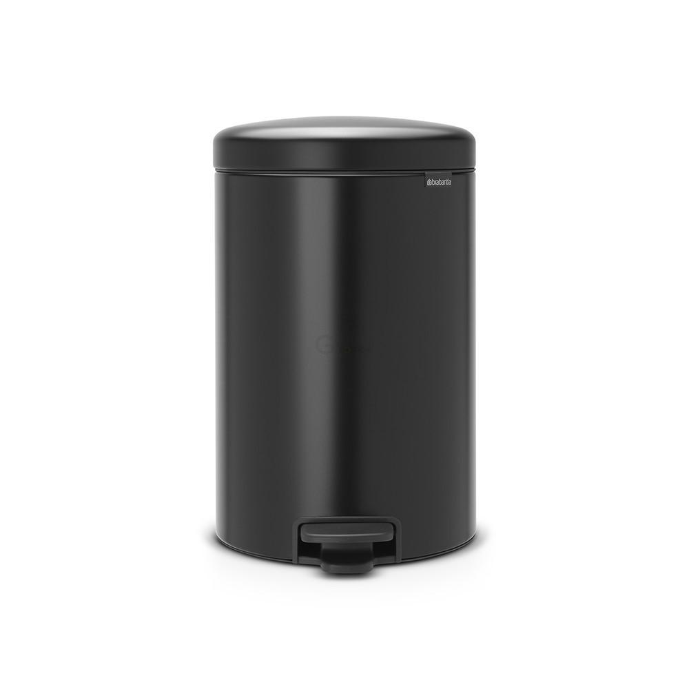 Brabantia Сміттєвий бак з педаллю 20 л безшумний чорний матовий NewIcon | https://grandposuda.com.ua