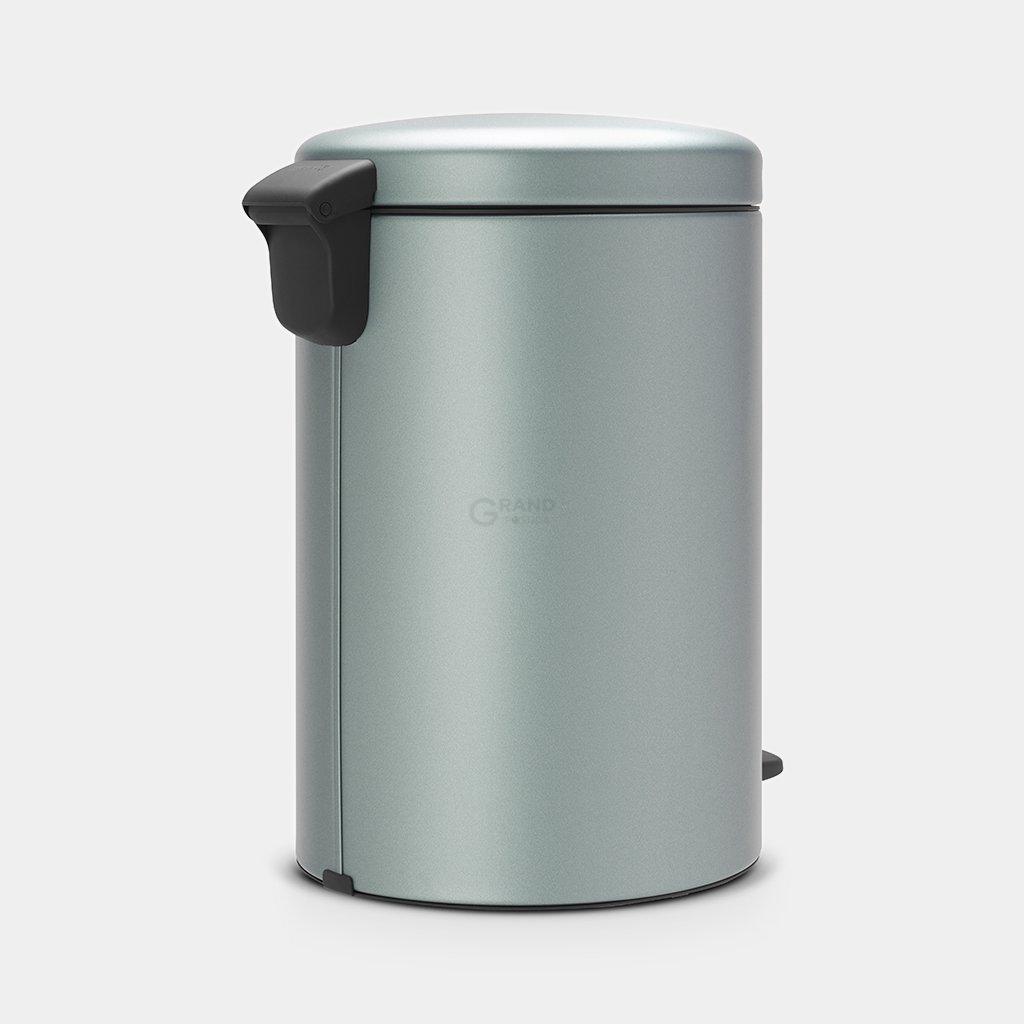 Brabantia Сміттєвий бак з педаллю 20 л безшумний мятний металік NewIcon | https://grandposuda.com.ua
