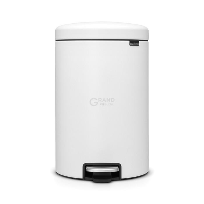 Brabantia Сміттєвий бак з педаллю 20 л безшумний мінерально-білий NewIcon | https://grandposuda.com.ua