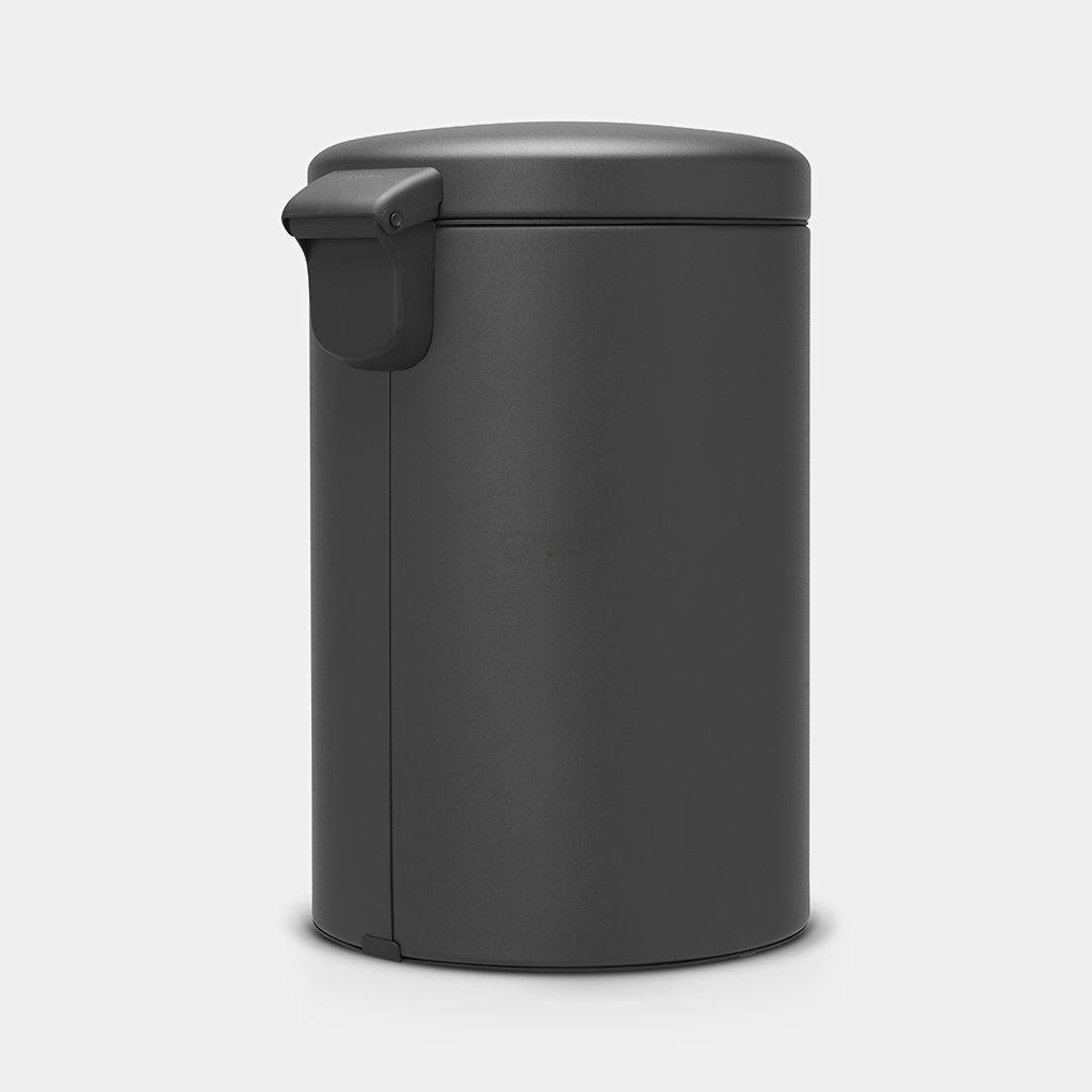 Brabantia Сміттєвий бак з педаллю 20 л безшумний мінерально-графітовий NewIcon | https://grandposuda.com.ua
