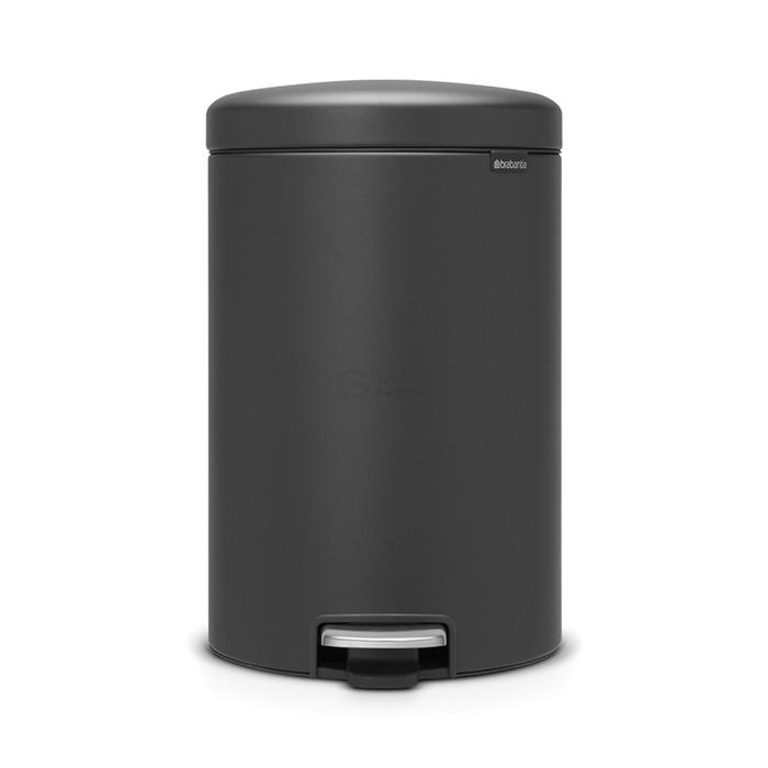 Brabantia Сміттєвий бак з педаллю 20 л безшумний мінерально-графітовий NewIcon | https://grandposuda.com.ua