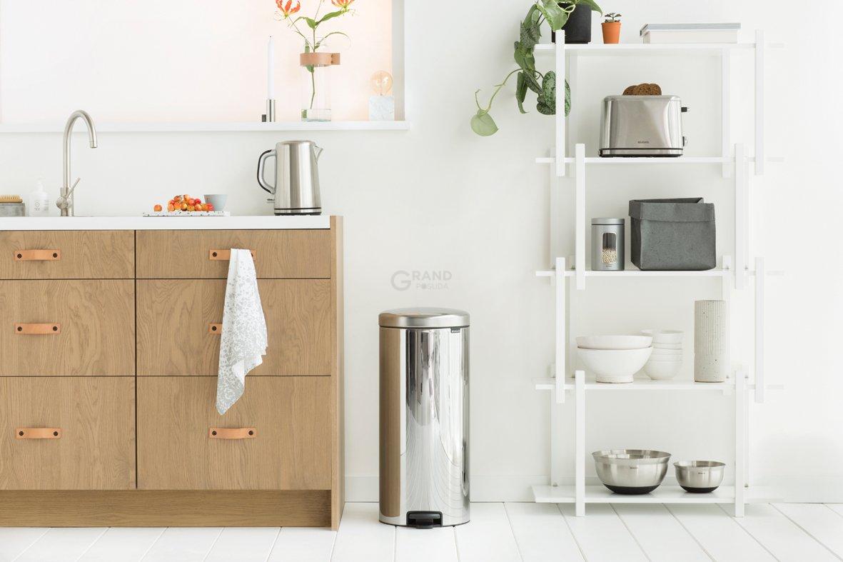Brabantia Сміттєвий бак з педаллю 30 л безшумний сталевий глянсовий NewIcon | https://grandposuda.com.ua