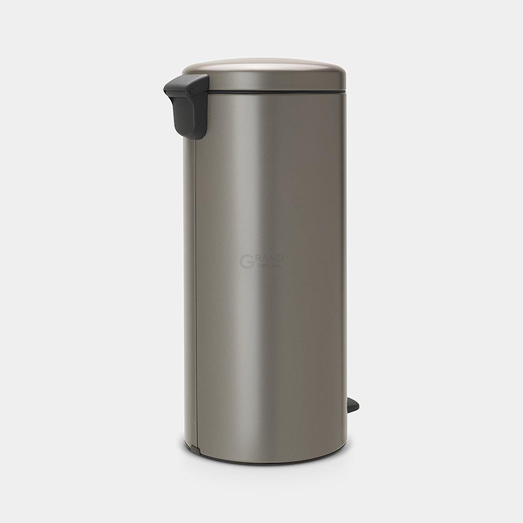 Brabantia Сміттєвий бак з педаллю 30 л безшумний платиновий NewIcon | https://grandposuda.com.ua