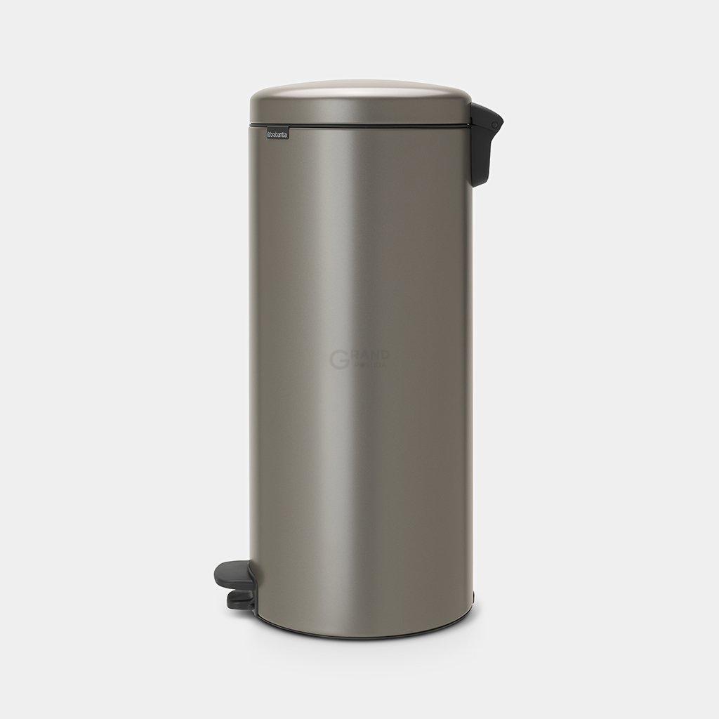 Brabantia Сміттєвий бак з педаллю 30 л безшумний платиновий NewIcon | https://grandposuda.com.ua
