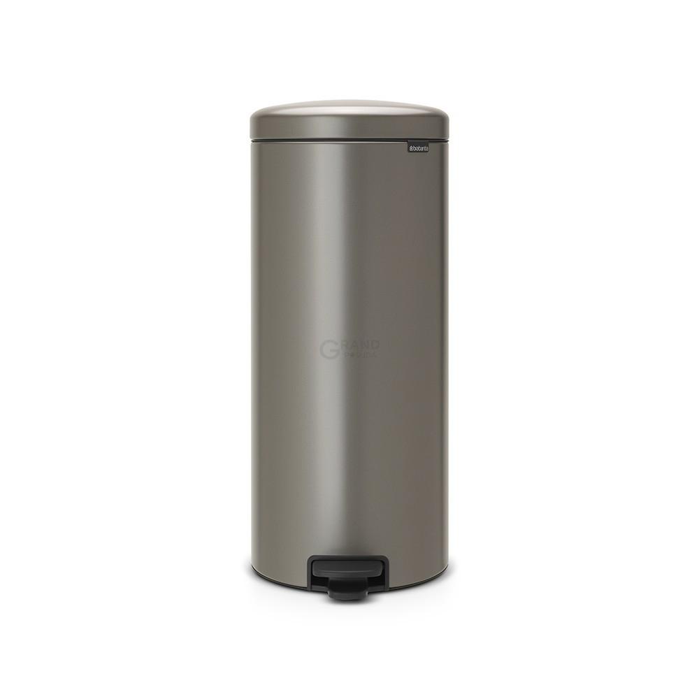 Brabantia Сміттєвий бак з педаллю 30 л безшумний платиновий NewIcon | https://grandposuda.com.ua