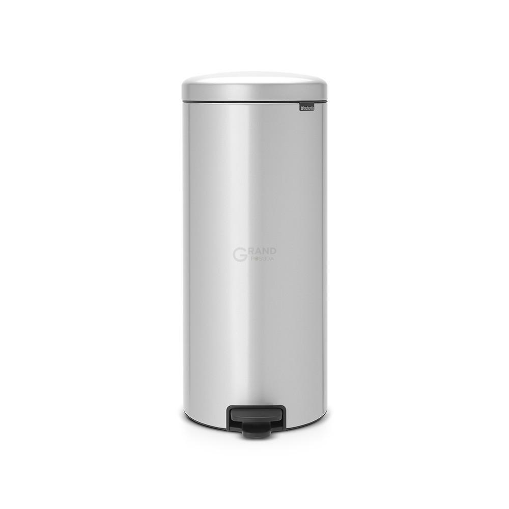 Brabantia Сміттєвий бак з педаллю 30 л безшумний сірий металік NewIcon | https://grandposuda.com.ua