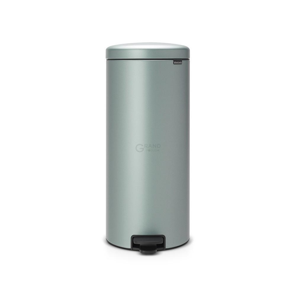 Brabantia Сміттєвий бак з педаллю 30 л безшумний мятний металік NewIcon | https://grandposuda.com.ua