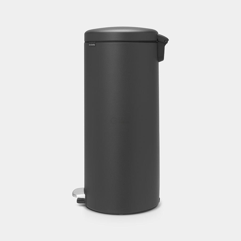 Brabantia Сміттєвий бак з педаллю 30 л безшумний мінерально-графітовий NewIcon | https://grandposuda.com.ua