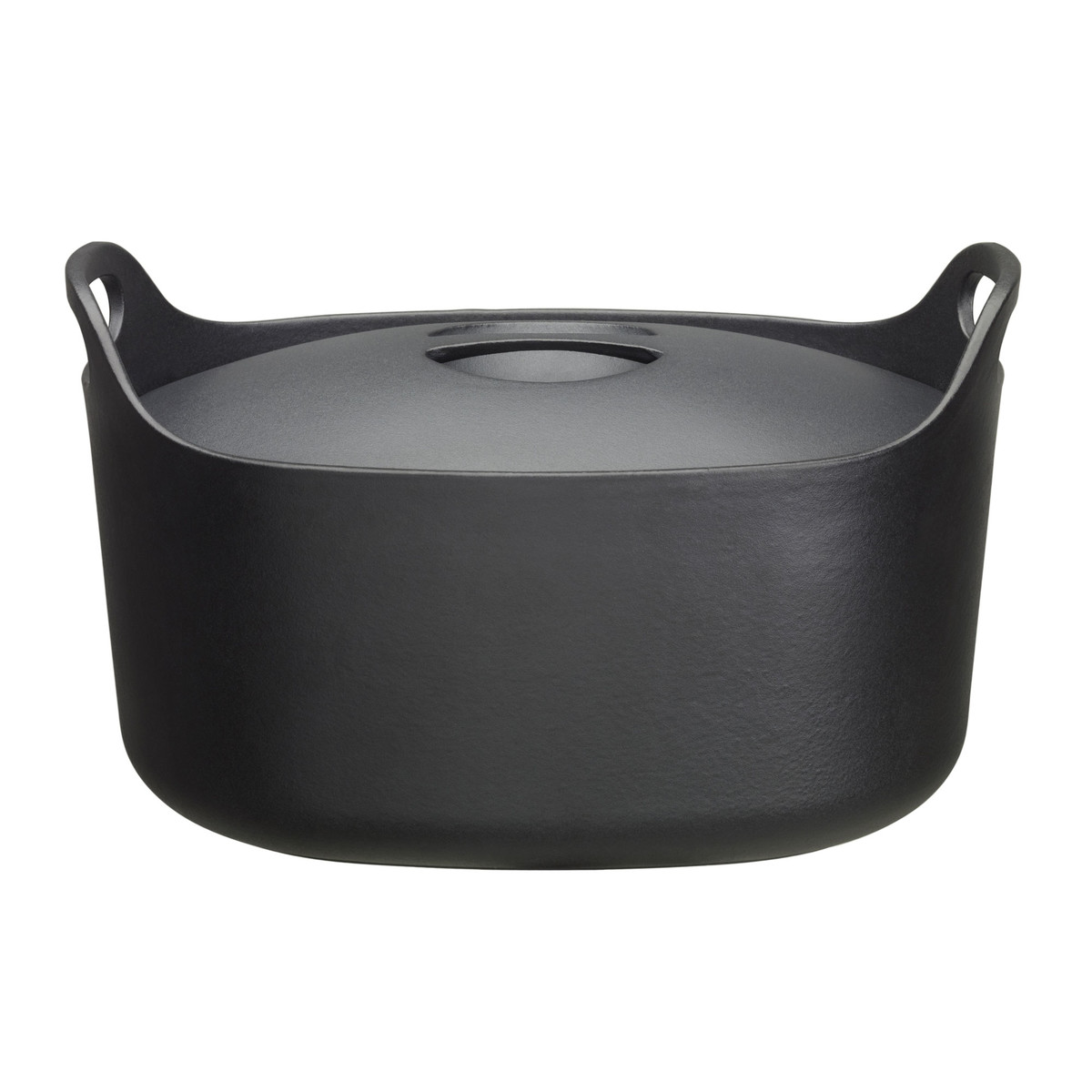 Iittala Кастрюля с крышкой 21,5х21,5х30,5 см черная Sarpaneva | https://grandposuda.com.ua
