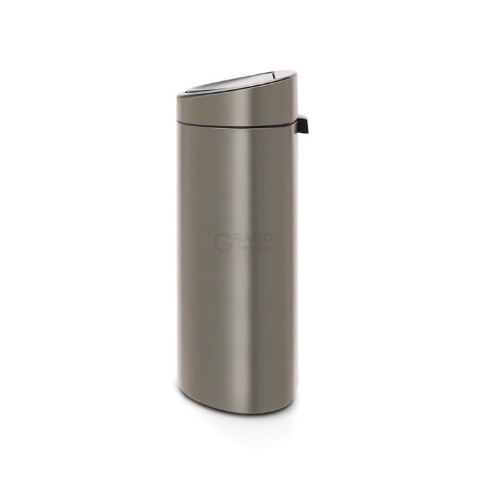 Brabantia Сміттєвий бак 40 л платиновий Touch Bin | https://grandposuda.com.ua