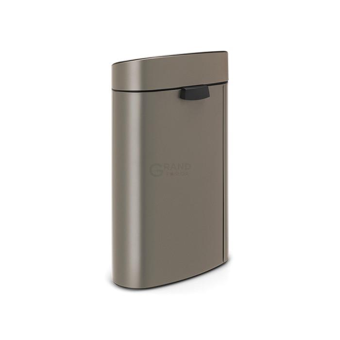 Brabantia Сміттєвий бак 40 л платиновий Touch Bin | https://grandposuda.com.ua