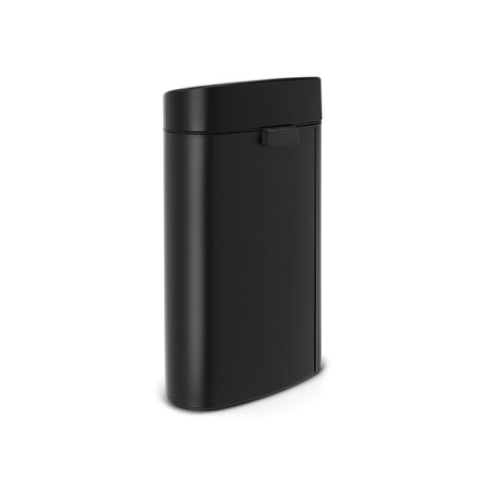 Brabantia Сміттєвий бак 40 л чорний матовий Touch Bin | https://grandposuda.com.ua