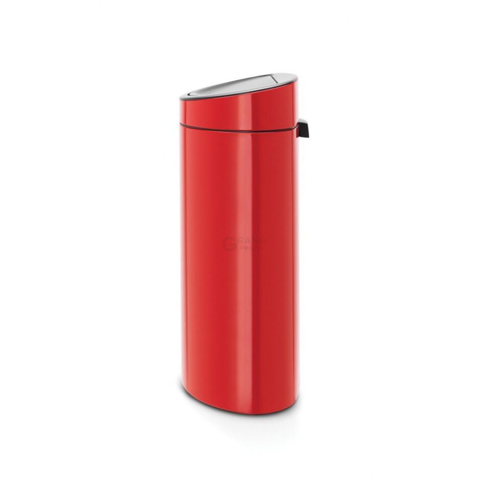 Brabantia Сміттєвий бак 40 л червоний Touch Bin | https://grandposuda.com.ua