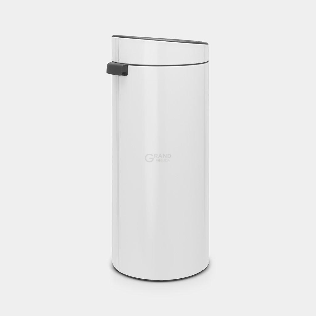 Brabantia Сміттєвий бак 30 л білий Touch Bin | https://grandposuda.com.ua
